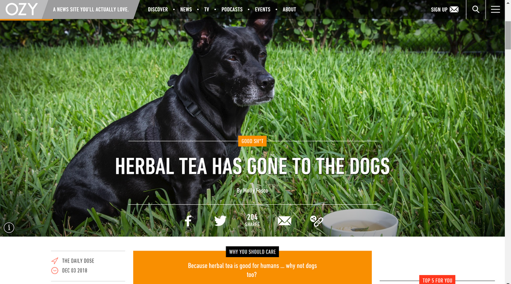 Herbal tea has gone to the dogs!