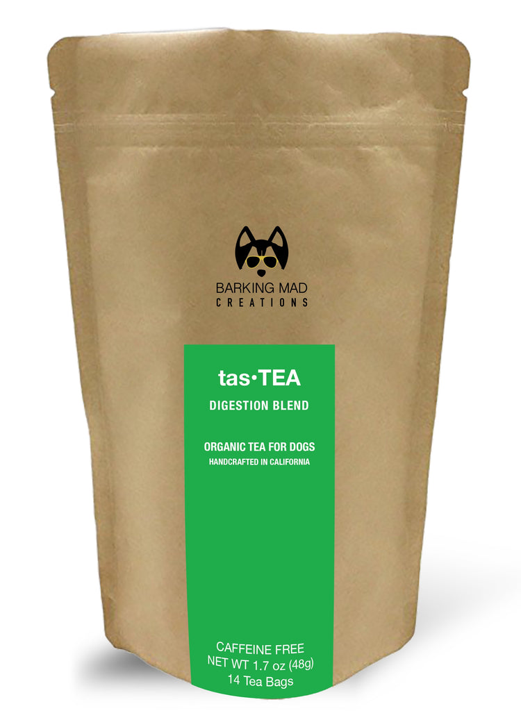 tas•TEA - Organic, herbal tea to aid your dog's digestion – Barking Mad ...